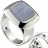 Bague argent et agate bleue ELLE JEWELRY