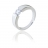 Bague argent et oxyde de zirconium solitaire