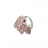 Bague argent et oxyde rose