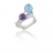Bague argent et oxydes