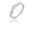 Bague argent et oxydes de zirconium