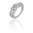 Bague argent et oxydes de zirconium