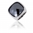 Bague argent hematite facette