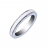 Bague argent laque blanche