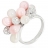 Bague argent oxydes et nacre rose