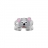 Bague argent rhodié enfant koala gris - réglable