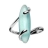Bague argent rhodié et ovale de quartz bleu