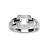 Bague argent rhodié motif carré et pierres blanches