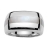 Bague argent rhodié rectangulaire intérieur rectangle nacre