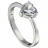 Bague argent solitaire coeur