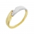 Bague bicolore et 3 diamants