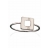 Bague Carré SL ligne diamants et or blanc LIGNE OR