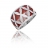 Bague en argent avec résine brune