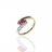 Bague en or, diamants et rubis