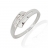 Bague en or gris et diamants