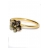 Bague Fleur noire wild