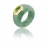 Bague jade or et péridot