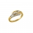 Bague Or avec 18 oxydes