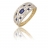 Bague or avec saphirs et diamants
