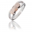 Bague or blanc et diamants pont or rose
