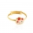Bague or chat avec<a title='composition florale pour la saint-valentin' href='http://www.familyby.com/boutiques/detailCategorie/4211' style='text-decoration:none; color:#333'><strong> fleur</strong></a>