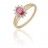 Bague or, diamant et rubis