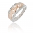 Bague or diamant or rose lien