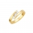 Bague or et diamant H VS Trilogie