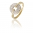 Bague or et oxydes de zirconium