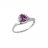 Bague Or Gris Amethyste