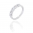 Bague or gris demi alliance diamants