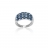 Bague or gris, diamant et saphir