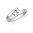Bague or gris diamant H VS Trilogie