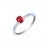 Bague or gris diamant rubis