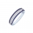Bague or gris diamant saphir double rang