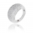 Bague or gris et diamant