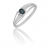 Bague or gris et saphir