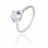 Bague or gris solitaire