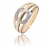 Bague or jaune et oxyde de zirconium