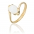 Bague or jaune opale 9x7 mm