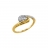 Bague Or Jaune Oxyde 2 Tons