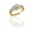 Bague Or Jaune Oxydes 2 Tons