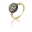 Bague or, onyx et diamants