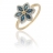 Bague or saphir et diamants