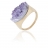 Bague or semi précieuse améthyste