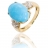 Bague or Turquoise et diamant