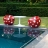 Ball Chair Coccinelle, pouf boule rouge pois blancs