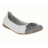 Ballerines HIRICA Zilia Veau Vernis Femme Blanc + Gris