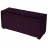 Banquette coffre capitonnée aubergine