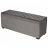 Banquette coffre capitonnée grise